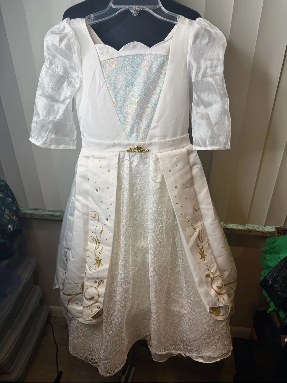 Disney Store Ariel Wedding Dress Deluxe Costume The Little Mermaid SZ 7/8